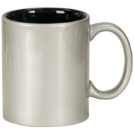 11 OZ SILVER ROUND LASERMUGS