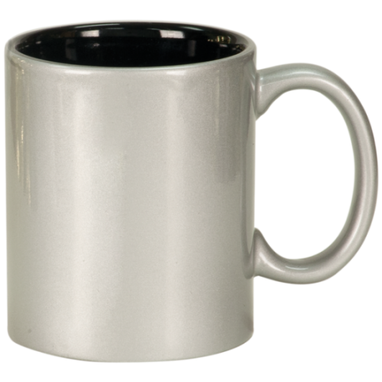 11 OZ SILVER ROUND LASERMUGS