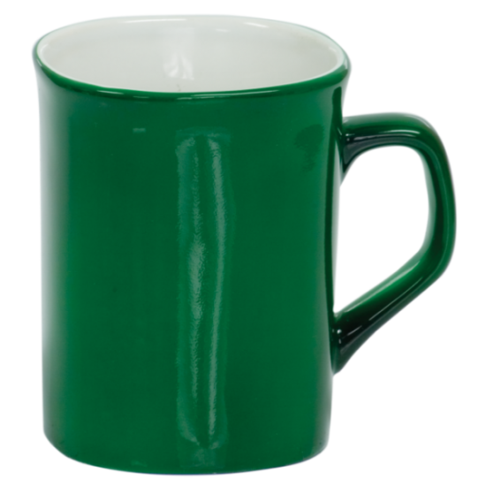 10 OZ GREEN ROUNDED CORNER LASERMUGS