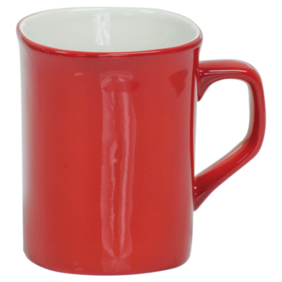 10 OZ RED ROUNDED CORNER LASERMUGS