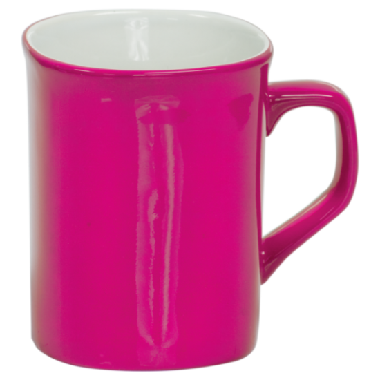 10 OZ PINK ROUNDED CORNER LASERMUGS