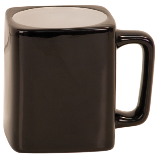 8 OZ BLACK SQUARE LASERMUGS