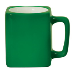 8 OZ GREEN SQUARE LASERMUGS