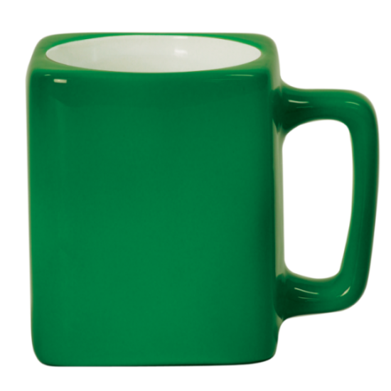 8 OZ GREEN SQUARE LASERMUGS