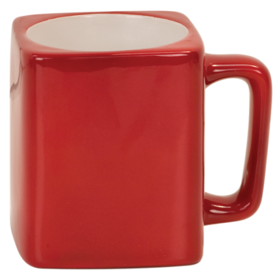 8 OZ RED SQUARE LASERMUGS