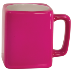 8 OZ PINK SQUARE LASERMUGS