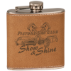 6 OZ LEATHER STAINLESS STEEL FLASK