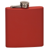 6 OZ MATTE RED STAINLESS STEEL FLASK