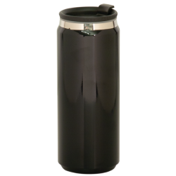 15 OZ BLACK STAINLESS STEEL CAN TRAVEL MUG