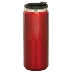 15 OZ RED STAINLESS STEEL CAN TRAVEL MUG