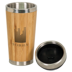 12.8 OZ BAMBOO TRAVEL MUG