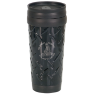 14 OZ BLACK DIAMOND PLATE TRAVEL MUG