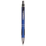 GLOSS BLUE BALLPOINT PEN WITH GRIPPER