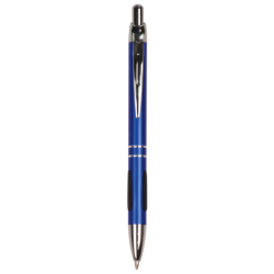 GLOSS BLUE BALLPOINT PEN WITH GRIPPER