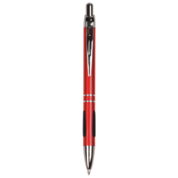 GLOSS RED BALLPOINT PEN WITH GRIPPER