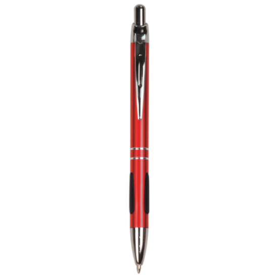 GLOSS RED BALLPOINT PEN WITH GRIPPER