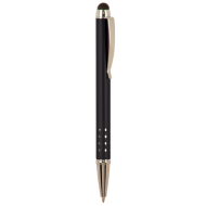 GLOSS BLACK BALLPOINT PENS WITH STYLUS