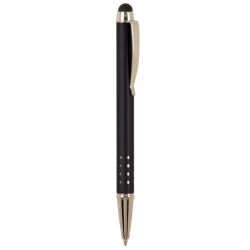 GLOSS BLACK BALLPOINT PENS WITH STYLUS