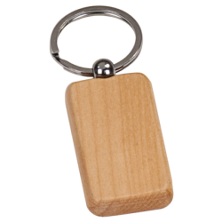 MAPLE RECTANGULAR WOODEN KEY CHAIN