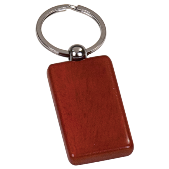 ROSEWOOD RECTANGULAR WOODEN KEY CHAIN