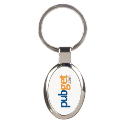 OVAL FULL COLOR METAL KEY CHAIN