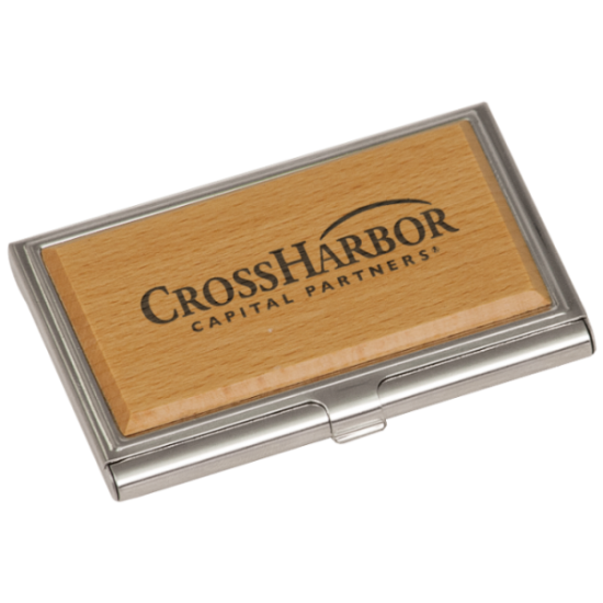 METAL/WOOD BUSINESS CARD HOLDER