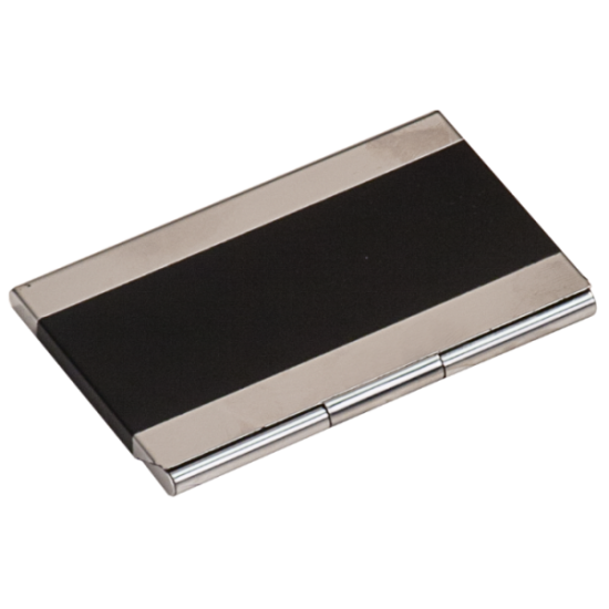 BLACK/SILVER BUSINESS CARD HOLDER