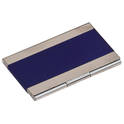 BLUE/SILVER BUSINESS CARD HOLDER