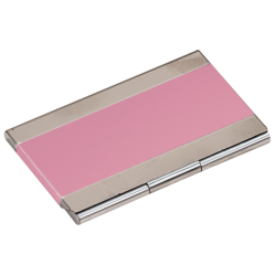 PINK/SILVER BUSINESS CARD HOLDER