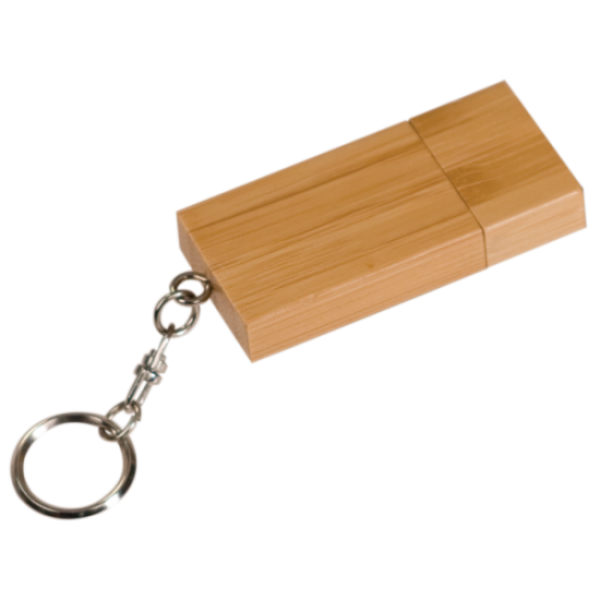 4GB SQUARE BAMBOO FLASH DRIVE