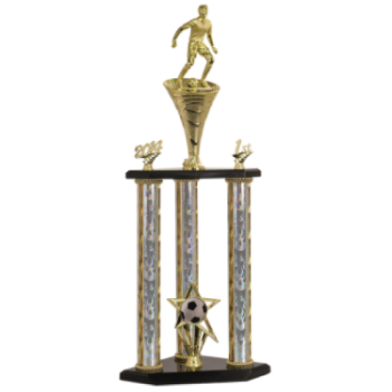 3 Post 2 Tier Soccer Trophy