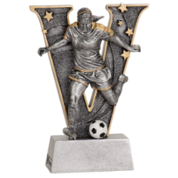 "v" Female Soccer Resin