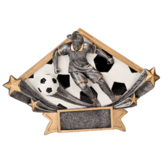 Diamond Star Female Soccer Resin