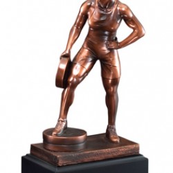 Resin Sculpture Female Bar In Hand Trophy