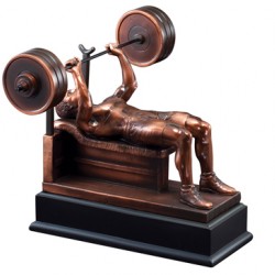 Resin Sculpture Male Bench Press Trophy