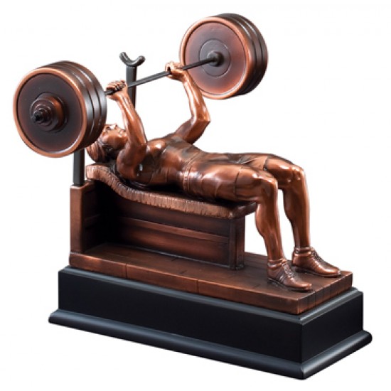 Resin Sculpture Female  Bench Press Trophy