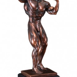 Resin Sculpture Male Body Builder Trophy