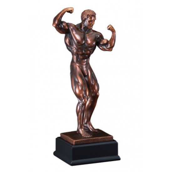 Resin Sculpture Male Body Builder Trophy