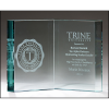 Jade glass book. Ideal for graduation, educational or religious recognition.