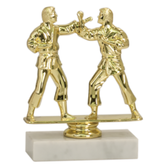 Double Martial Arts Figure Trophy