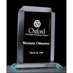 Summit Series 3/4" thick rectangular acrylic award on acrylic base