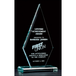 Elite Series 3/4" thick polished acrylic award on acrylic base