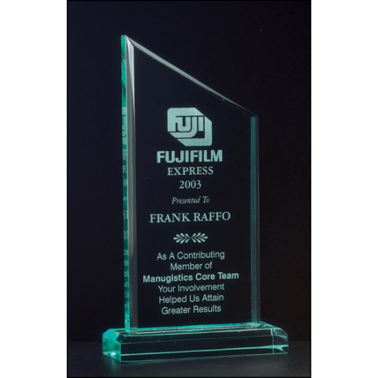 Zenith Series 3/4" thick acrylic award on acrylic base