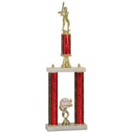 2 Post Baseball Trophy