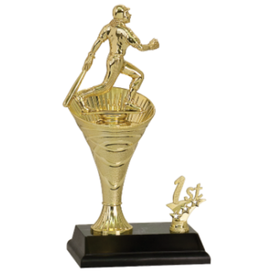 Rising Swirl Riser Softball Trophy