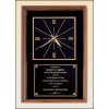 American walnut wall clock that can hang in either a vertical or a horizontal position