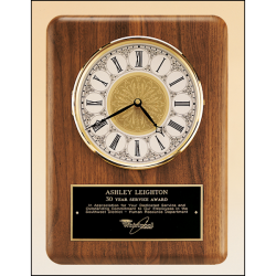 American walnut vertical wall clock