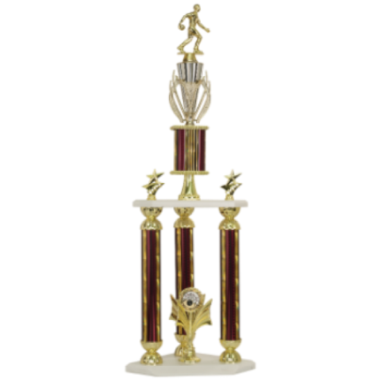 3 Post 2 Tier Bowling Trophy
