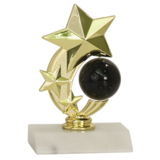 3 Star Spinner Bowling Trophy