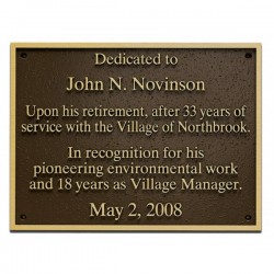 Outdoor Z-Bronze Plaque - Raise Letters